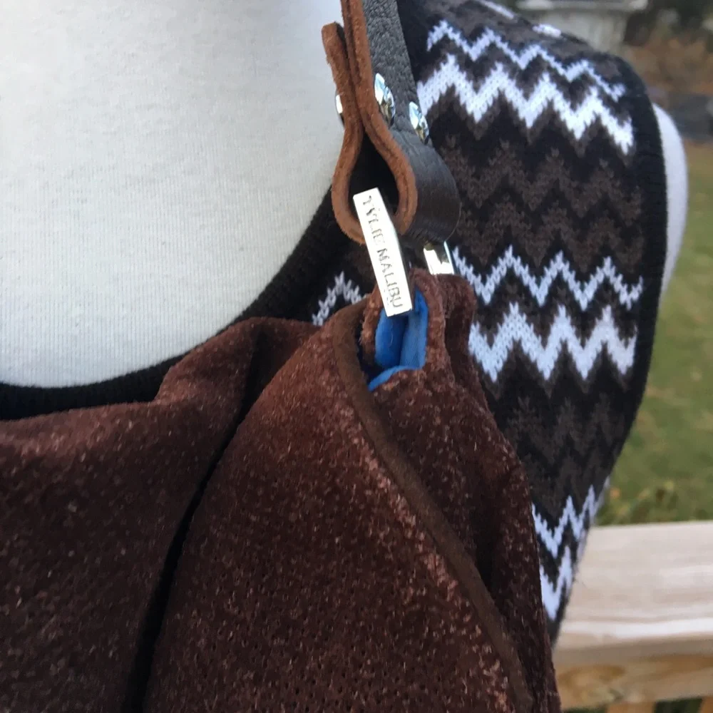 Tylie Malibu Brown Suede Satchel - Picture 2 of 8